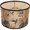 HOUDERCO Paralume di Bambù per Lampada a Sospensione, E27, 4cm | Stile Europeo Stampato, Luce Delicata, Metallo e Bambù, per Casa e Camera da Letto, Montaggio Semplice
