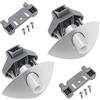 EMSea 2 chiusure a pressione a mezza luna per 1,4 cm-1,6 cm spessore porta caravan armadio porta pulsante pulsante maniglia mobili serratura armadio serratura hardware argento