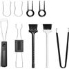 YFYWINSH Kit 9 pezzi per la manutenzione della tastiera meccanica, estrattori di Keycaps in acciaio inossidabile, pinze di precisione e spazzole di pulizia antistatiche compatibili con vari modelli di tastiere