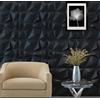 Qustikuri Pannelli da parete 3D, piastrelle da parete 3D in PVC testurizzato a diamante nero 30 x 30 cm (15)