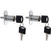 VictorsHome Serratura a stantuffo a pressione 19 x 32 mm, in lega di zinco cromata con chiave allo stesso modo 2 pezzi