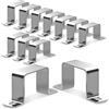 sturiz Fascetta per tubi quadrati, 3 pezzi, in acciaio inox 304, 80 x 80 mm, fascette angolare, per porte di casa, finestre, approvvigionamento idrico e altri tubi