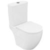 Lavita Nuo 3.0 Vaso WC a Terra Senza Brida con Copriwater Soft-Close, Scarico universale, Ceramica Sanitaria