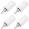 QUARKZMAN 4pz Scorrevole Cancello Guida Rullo 2.7 Rulli Nylon Bianco | Cancello Supporto Assemblaggio, Porta Puleggia Ruote, Universale, per Cancello Scorrevole Porta Elettrica