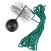 BSD Kit di Pulizia per Canne Fumarie - Spazzola Metallica 150mm, Peso 1,3kg, Corda Rinforzata 10m con Moschettone