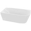 LAVITA Caldera - Vasca da bagno angolare autoportante, 1600 x 75 x 58 cm, in acrilico, rettangolare, moderno, autonoma, per 2 persone, 250 l, rivestimento antimicrobico, bianco lucido