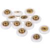 QUARKZMAN x 12pz 18mm Dia. Porta Scorrevole Rullo Assemblaggio Argento | Pulegge Ruote, per Cucina Finestra Armadietto Schermo Porta Cancello
