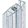 WITEN&NOCK Guarnizione magnetica per doccia 200 cm, coppia per cabina doccia, ingresso angolare 90 gradi, guarnizione magnetica con parete laterale, porta scorrevole, vetro spessore 5 mm, 6 mm