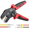 YUWEIC Pinza crimpatrice, 0,25-1,5 mm² (AWG23-16), ideale per connettori JST, DuPont, AMP, tedesco e Delphi