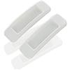 TopHomer Maniglie autoadesive per porte scorrevoli, 2 pezzi, in plastica ABS, per armadietti, cassetti, finestre, porte del bagno, armadio da cucina, 11 x 3 cm (bianco)