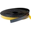 SHOCHX Paraspifferi per porte e finestre, 1 rotolo da 12 mm (larghezza) x 1,5 mm (altezza), nastro in schiuma autoadesivo, per isolamento termico, lunghezza totale 10 m, nero