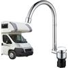 Genérico Rubinetto 'acqua pieghevole per camper | con rotazione orizzontale di 360° | controllo singola maniglia prodotti bagno caravan, bar, cob