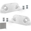 BlitzPro Supporto per cerniera adatto per IKEA HEMNES e STÄLL, Cerniera a battente 110364, 56 x 24 mm, Ricambi per Armadi per Scarpiera Riparazione Armadio con Aletta, Set di 2 Pezzi e 4 Viti, Facile da
