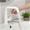 ONECE Rubinetto Bagno Lavabo Bianco, Miscelatore Girevole a 360° | Acciaio Inox 304, Aeratore Rimovibile, Rubinetti Monocomando Acqua Calda e Fredda, Senza Piombo