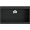 EVHOC Lavello Cucina Sopratop 1 Vasca 86x50 cm, Nero, NHEO XXL