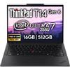 Lenovo ThinkPad T14 Gen 6 Business Laptop 14 FHD+ IPS, Intel Ultra 7 255U, 16GB DDR5 RAM, SSD 512GB, Webcam 5MP, Impronte digitali, Retroilluminato, Wi-Fi 6E, 2 Thunderbolt 4, PC AI, W11P