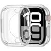 GEEDOOWIN Confezione da 2 custodie antiurto in morbido TPU per Apple Watch Serie 11/10, 46 mm, sottile, antiurto, telaio protettivo flessibile per iWatch accessori da 46 mm, trasparente