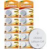 GutAlkaLi 10 batterie a bottone CR2016 al litio 3 V