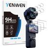 Yenwen Vetro Temperato per DJI Osmo Pocket 4P, 3 Pezzi Pellicola Protettiva Durezza 9H Glass, Anti Graffio HD Chiaro Protezione Schermo
