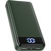 XGXL Power Bank 26800mAh, 22.5W Powerbank PD3.0 QC4.0 USB C (Ingressi/Uscite), Caricatore Portatile Ricarica Rapida Batterie Esterna Compatibile con iPhone 16 15 14 13 Pro etc.(Verde)