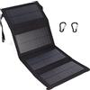 Tyenaza Pannello solare USB da 20 W,Caricabatterie Solari Portatile Pieghevole Per Esterni Ricarica Telefoni Cellulari, Laptop, Tablet, Fotocamere (Nero)