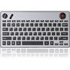 JOMAA Tastiera trackball wireless retroilluminata a tre modalità, 78 tasti, 800-1600 CPI regolabile, ergonomica, ricaricabile, silenziosa, Bluetooth 5.4/2.4G/cablata