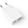SCHITEC Adattatore di ricarica USB da 10 W, ultra sottile e compatto, con 2 porte USB-C e USB-A, 5 V/2 A, compatibile con iPhone, lettori eBook, spazzolini elettrici, lettori MP3 e smartphone, bianco