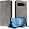 Mo-Somnus Cover per Google Pixel 9 Pro XL/10 Pro XL, Custodia Google 10 Pro XL Portafoglio, Cover Protettiva Libro Antiurto Case Flip Wallet Pelle PU con [3 Slot per Schede] [Magnetica] (Grigio)