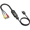 eSynic Convertitore RCA a HDMI con Cavo HDMI 50cm, Selettore 4:3/16:9