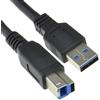 kenable USB 3,0 SuperSpeed cavo Tipo Spina A a Tipo B Spina Nero 1 m [1 metro/1m]