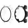 Chofit Custodie compatibili con Garmin Forerunner 255S Pellicola Protettiva per PC con Pellicola HD in Vetro Temperato per Forerunner 255S Smart Watch (Nero+Trasparente)