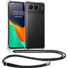 kwmobile Custodia Compatibile con OnePlus Nord 4 5G Cover - Back Case in Silicone TPU - Protezione Smartphone con Cordino - trasparente/nero