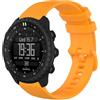 GIOPUEY Cinturini Compatibile con Suunto Core 2, Morbido Silicone Cinturino [Resistente all'Usura] [Traspirante] - Yellow