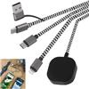 GodtKowty Cavo USB C 3 in 2 aggiornato per Apple Watch e caricabatterie iPhone, cavo di ricarica multiplo compatibile con iWatch Serie Ultra/SE/10/9/8/7/6/5/4/3/2/1 e iPhone 16/15/14/13/12/11/Galaxy S23