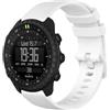 GIOPUEY Cinturini Compatibile con Suunto Core 2, Morbido Silicone Cinturino [Resistente all'Usura] [Traspirante] - White