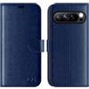 OCASE Portafoglio Cover per Google Pixel 9 Pro XL (6,7 Pollici) Blu | Custodia a Ribalta, Portafoglio in Pelle PU, Blocco RFID, 4 Slot per Carte, Supporto Integrato, Protezione Antishock