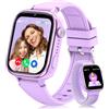 NAIXUES Smartwatch Bambini con GPS/SOS/HD Videochiamata/Telefono, Viola | 4G Bambini per Ragazze e Ragazzi con SMS, Chat Vocale, Modalità Classe, Chiamata, Modalità Lezione, Sveglia, IP68