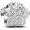PANDORA Textured paw sterling silver mini charm