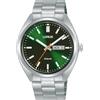 Lorus Orologio analogico al quarzo da uomo con bracciale in acciaio inossidabile, Argento/Verde - RH367AX9