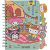 Mr. Wonderful - Quaderno A5 Con Divisori Pieghevoli Con Linguette Hello Kitty & Friends - Camping - 160 Pagine A Quadretti Da 80 g/m² E 5 Divisori Con Linguetta Laterale - Cartoleria Kawaii
