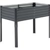 IdealHouse Aiuola rialzata, 120 x 60 x 90 cm, con copertura, serra, antiruggine | Aiuola per piante e ortaggi con rete di protezione per uccelli, resistente alle intemperie e durevole, versatile