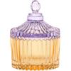 THUN Contenitore in vetro piccolo, arancione e lilla - Vetro - ø 6,8 cm - 9,5 cm h