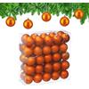 Relaxdays Palline di Natale, Set da 50 Palle Albero, Addobbi Natalizi, ∅ 6 cm, Sfere in Plastica Design Opaco, Arancione