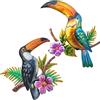 Tuokiuhn Metallo Tucano Decorazione da parete Uccello tropicale Arte all'aperto