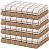 Bumble Towels Bumble Strofinacci (confezione da 8) - 100% cotone stracci e panni da cucina per lavare i piatti, 30,5 x 30,5 cm, 405 g/m², marrone chiaro