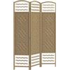 HOMCOM Divisorio pieghevole 3 pannelli 120x170cm Legno naturale