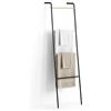 Relaxdays Scaletta portasciugamani Relaxdays, metallo, 4 pioli, asciugamani & abiti, salvaspazio, HxLxP 158x40x28 cm, nera