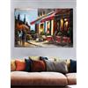 Casablanca modernes Design Casablanca - Quadro decorativo da parete per soggiorno, grande, in metallo, effetto 3D, motivo: Cafehaus Bistro, rettangolare, fatto a mano, multicolore, 120 x 80 cm