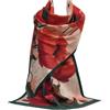 GFM® Pashmina con fiori di papavero - Giorno della memoria, Fiori di papavero rosso., L