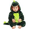 YloveM Costume da Dinosauro per Bambino Unisex Pagliaccetto Invernale per Neonato Tuta con Cerniera Flanella Tutina per Bambini per Ragazzi e Ragazze